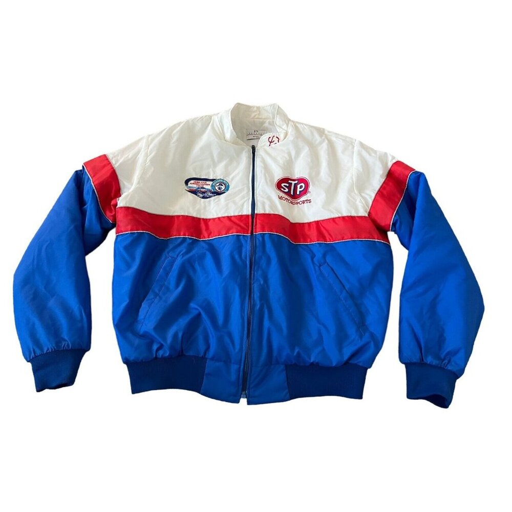 Tommy Apparel Mens Bomber Jacket Multicolor Size XL STP Motorsport Richard Petty